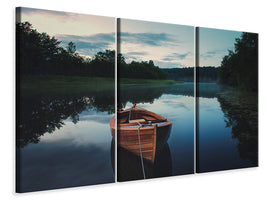 3-piece-canvas-print-boat-in-fog