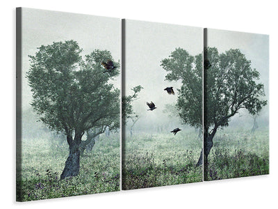 3-piece-canvas-print-crows-in-the-mist