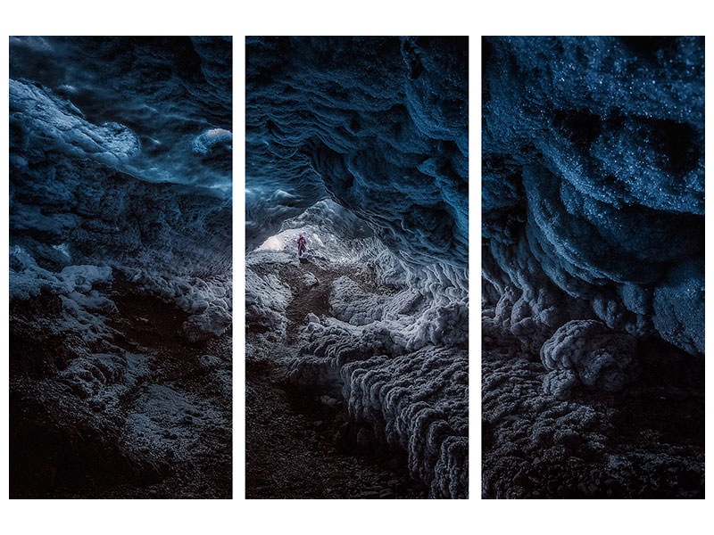 3-piece-canvas-print-exploring-a-fronzen-blue-world
