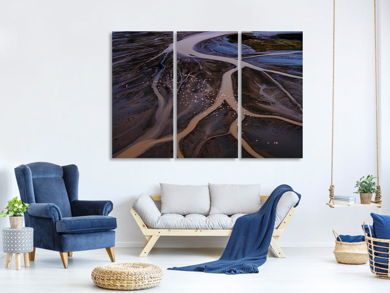 3-piece-canvas-print-flying-over-lake-magadi-i