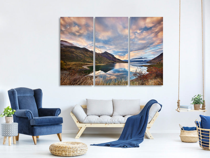 3-piece-canvas-print-morning-delight-at-lake-hawea