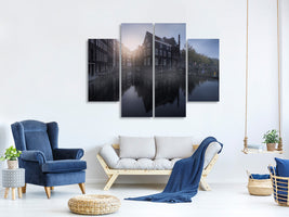 4-piece-canvas-print-amsterdam-morning-i