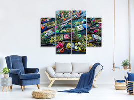 4-piece-canvas-print-banjarmasin-floating-market