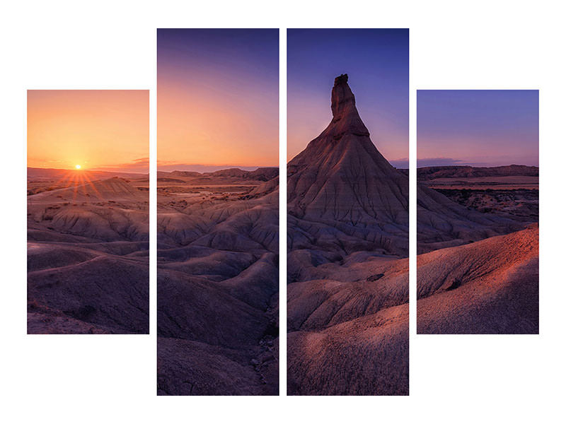 4-piece-canvas-print-bardenas-in-blue