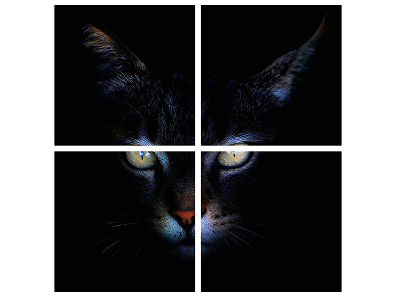 4-piece-canvas-print-cat