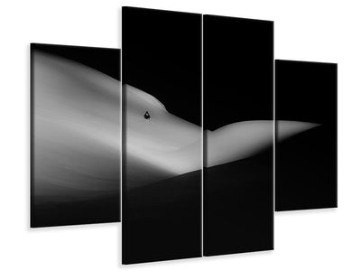 4-piece-canvas-print-elephant-sleeping-a-white-dream