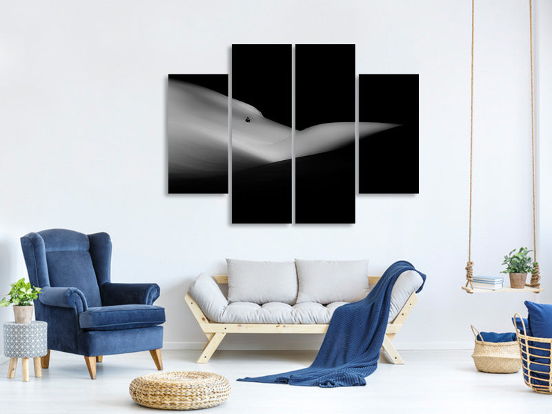4-piece-canvas-print-elephant-sleeping-a-white-dream