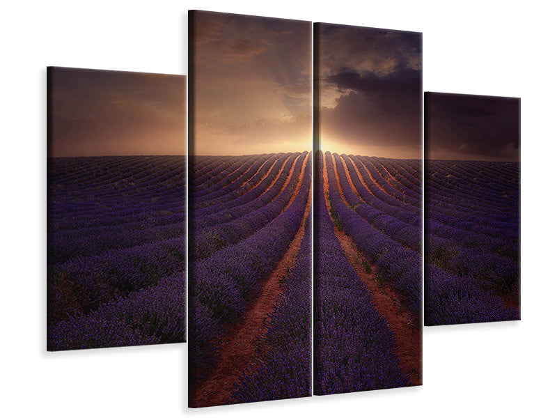 4-piece-canvas-print-in-a-village-of-la-mancha