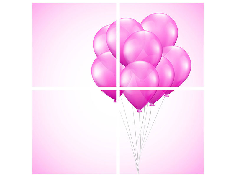 4-piece-canvas-print-pink-balloons