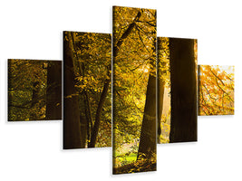 5-piece-canvas-print-autumn-leaves