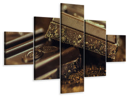 5-piece-canvas-print-black-chocolate