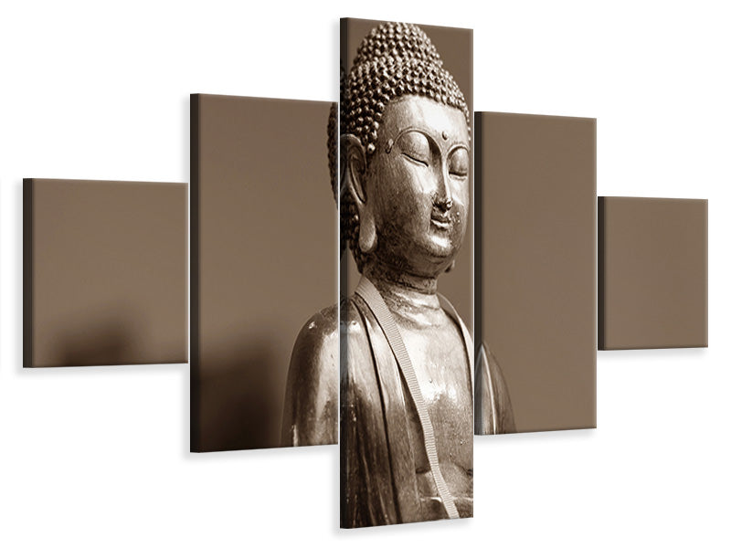 5-piece-canvas-print-buddha-in-meditation-xl