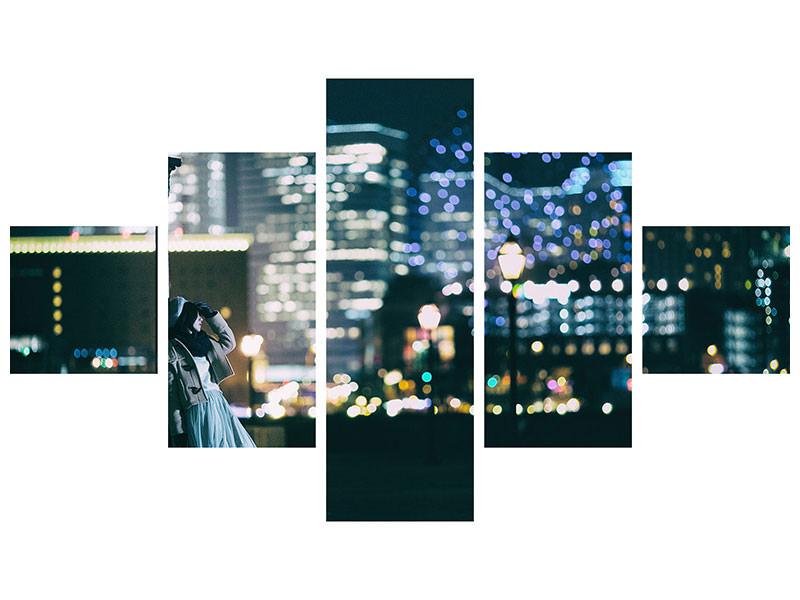 5-piece-canvas-print-city-lights