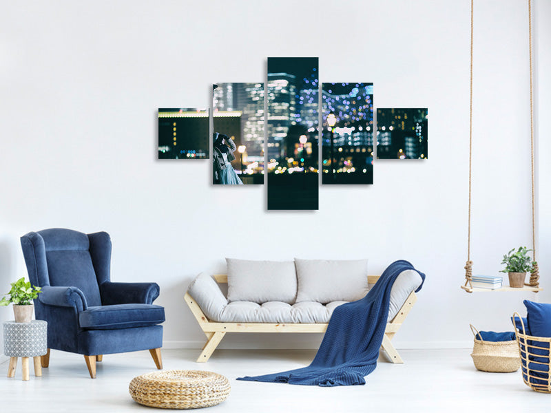 5-piece-canvas-print-city-lights