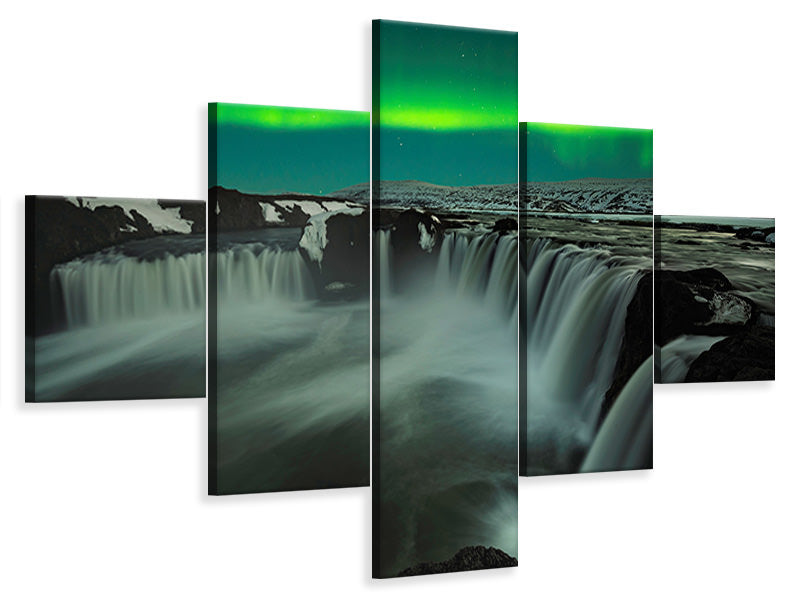 5-piece-canvas-print-godafoss