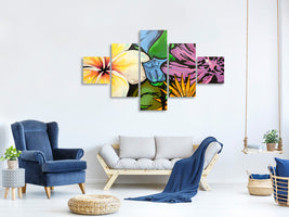 5-piece-canvas-print-graffiti-flowers