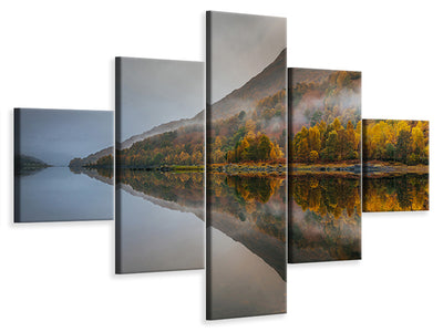 5-piece-canvas-print-misty-loch
