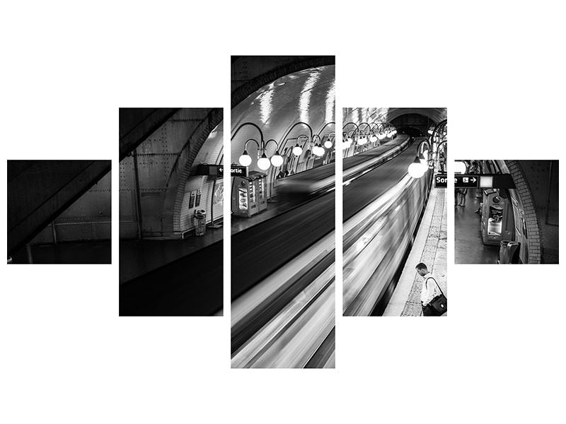 5-piece-canvas-print-paris-metro