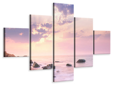 5-piece-canvas-print-sunrise-at-sea
