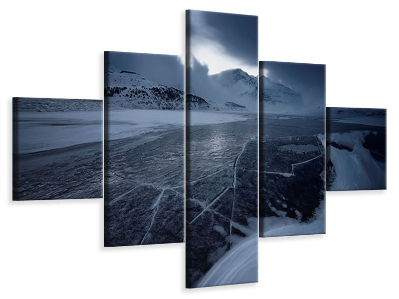 5-piece-canvas-print-the-grip-of-ice