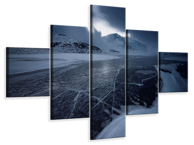 5-piece-canvas-print-the-grip-of-ice