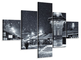 5-piece-canvas-print-winter-in-sarajevo