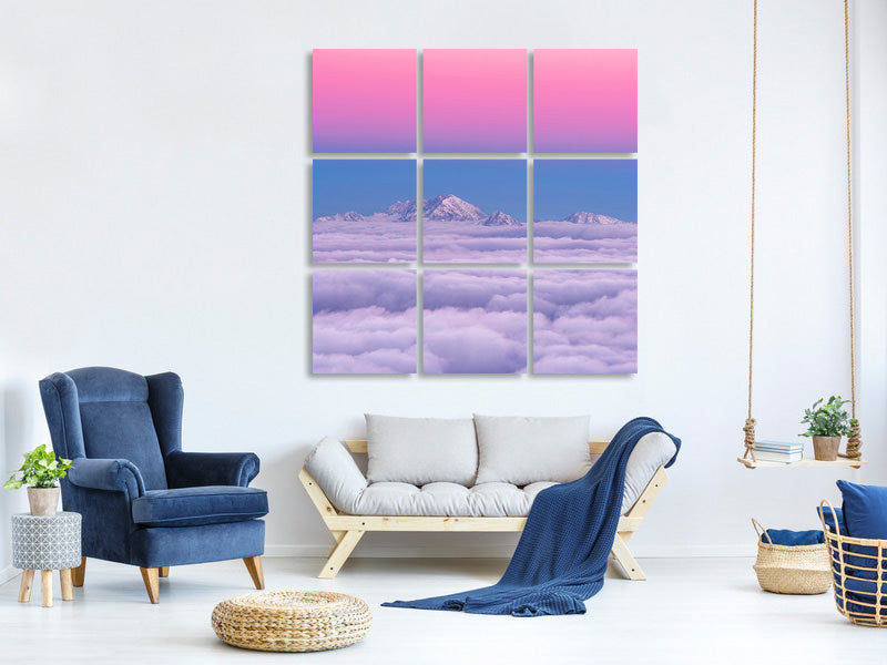 9-piece-canvas-print-pink-in-the-sky