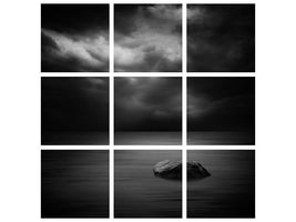 9-piece-canvas-print-sea-stone-and-storm
