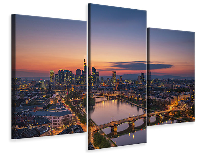 modern-3-piece-canvas-print-frankfurt-skyline-at-sunset