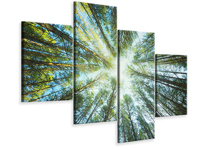 modern-4-piece-canvas-print-pine-forest