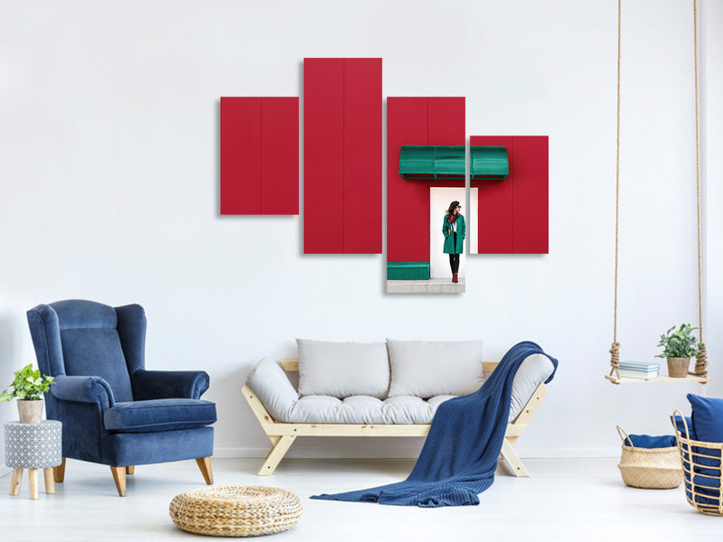 modern-4-piece-canvas-print-red-and-green