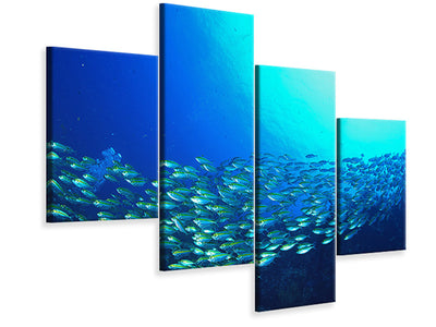modern-4-piece-canvas-print-shoal-of-fish