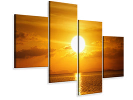 modern-4-piece-canvas-print-sunset-lake