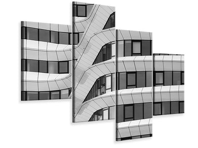 modern-4-piece-canvas-print-wavy-facade