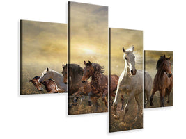 modern-4-piece-canvas-print-wild-wild-horses