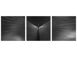 panoramic-3-piece-canvas-print-angel-in-black-and-white