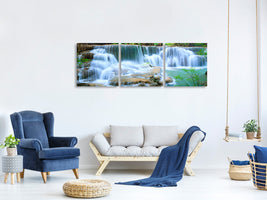panoramic-3-piece-canvas-print-cascade-huay-mae-khamin