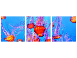 panoramic-3-piece-canvas-print-colorful-jellyfish