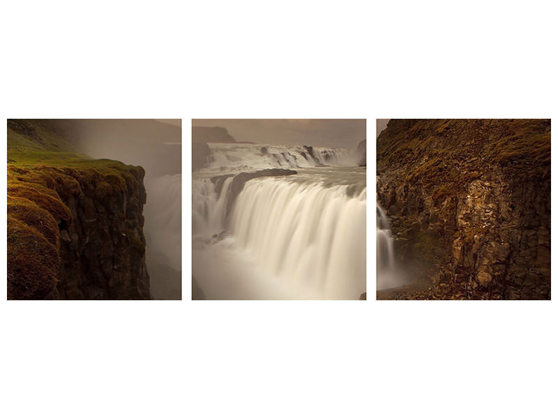 panoramic-3-piece-canvas-print-gullfoss-iii