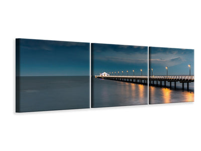 panoramic-3-piece-canvas-print-shorncliffe-pier-brisbane