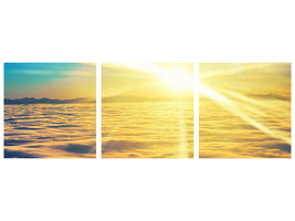 panoramic-3-piece-canvas-print-sunset-above-the-clouds