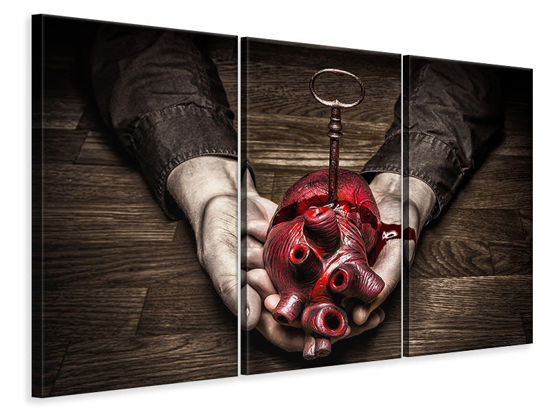 3-piece-canvas-print-key-to-my-heart