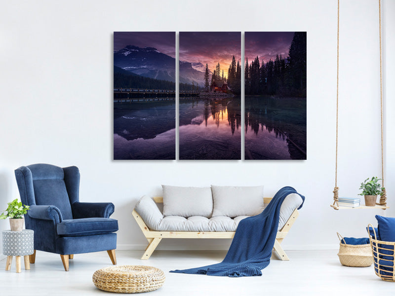3-piece-canvas-print-lake-house-sunrise