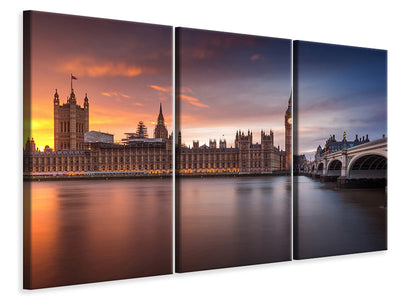 3-piece-canvas-print-london-palace-of-westminster-sunset