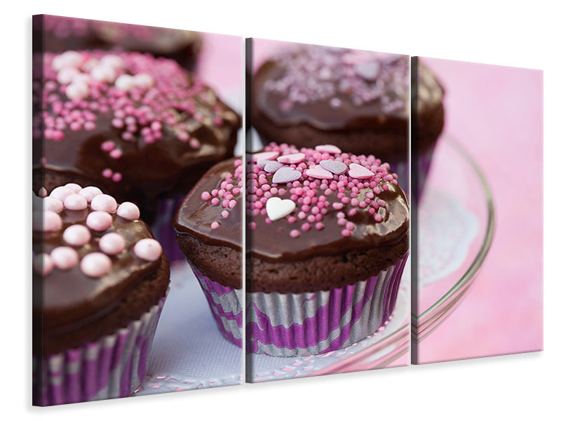 3-piece-canvas-print-muffins