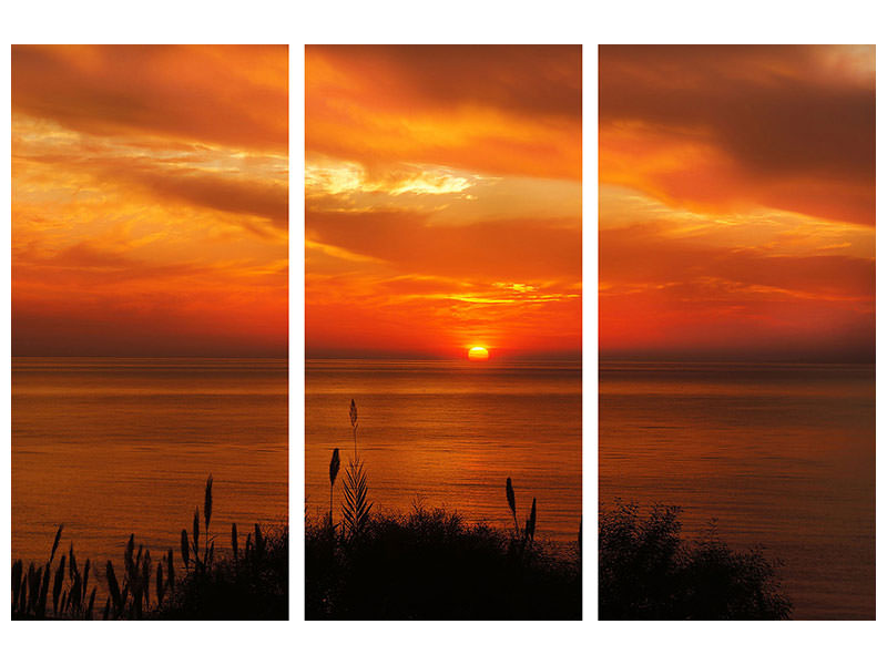 3-piece-canvas-print-peaceful-evening-mood-by-the-sea