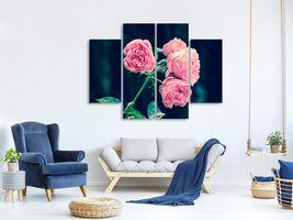 4-piece-canvas-print-beautiful-pink-roses