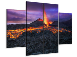 4-piece-canvas-print-fire-at-blue-hour