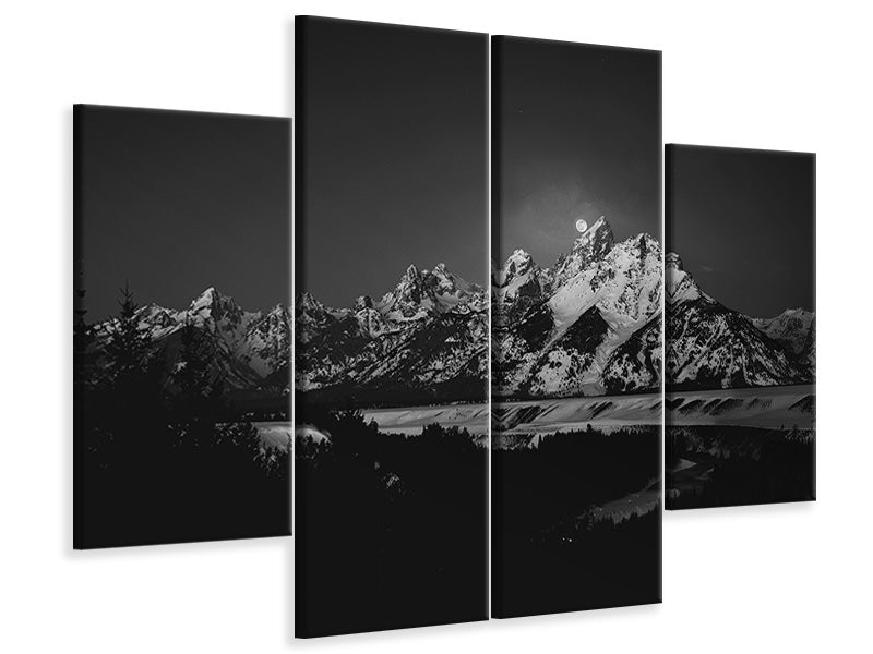 4-piece-canvas-print-full-moon-sets-in-the-teton-mountain-range