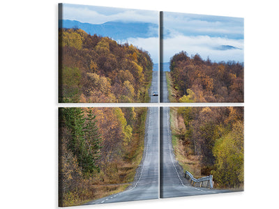 4-piece-canvas-print-on-the-road-again